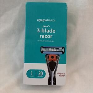 Amazon Basics 3-Blade Motion Sphere Razor for Men with Dual 21 Piece Set New
